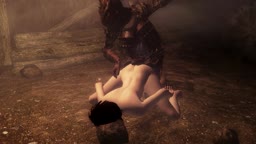 (Quick2) Futa Argonian beat and abuse new slave